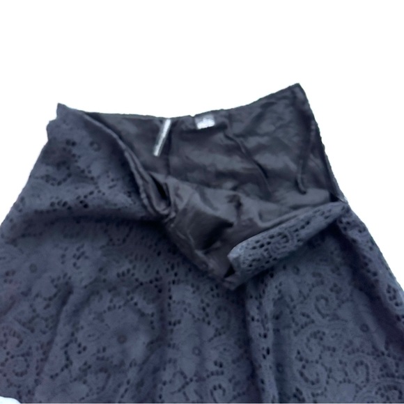 ANTHROPOLOGIE ISDA & CO KNIT LACE CROCHET FULL BLACK CIRCLE MIDI SKIRT. Sz 4 - Picture 6 of 12